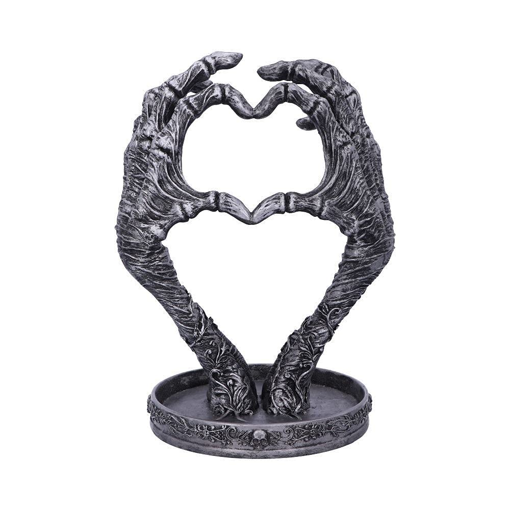 Nemesis Now Gothic Mummified Love Heart Hands Schmuckhalter für Schmuck, 22 cm, silberfarben