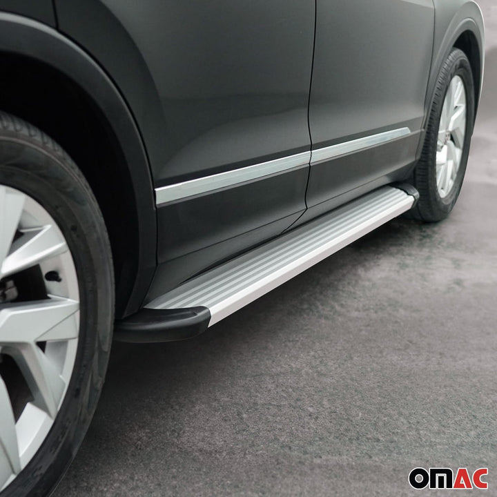 OMAC Trittbretter Seitenschweller Seitenschürze Kompatibel mit FIAT Scudo 2004-2016 L1-2X Aluminium