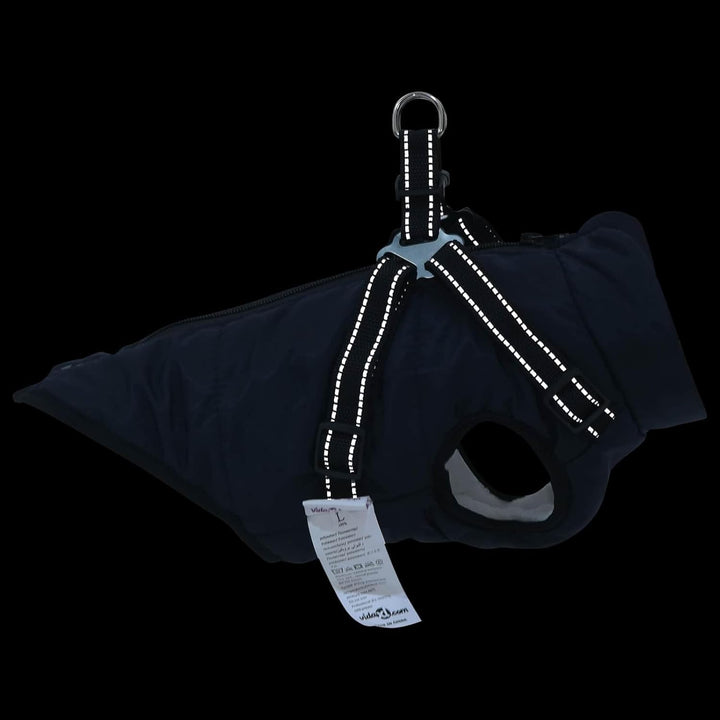vidaXL Hundemantel Marineblau L36 Fleece und Polyester L36 Marineblau, L36 Marineblau