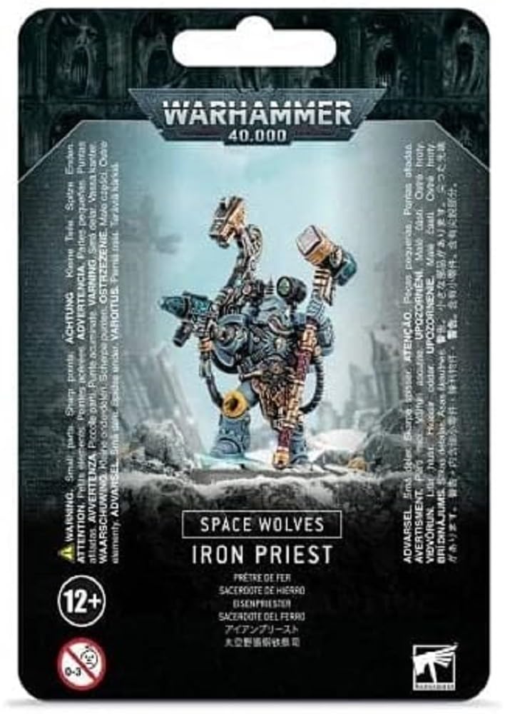 Warhammer Games Workshop 40.000 - Weltraumwölfe Eiserner Priester, Schwarz