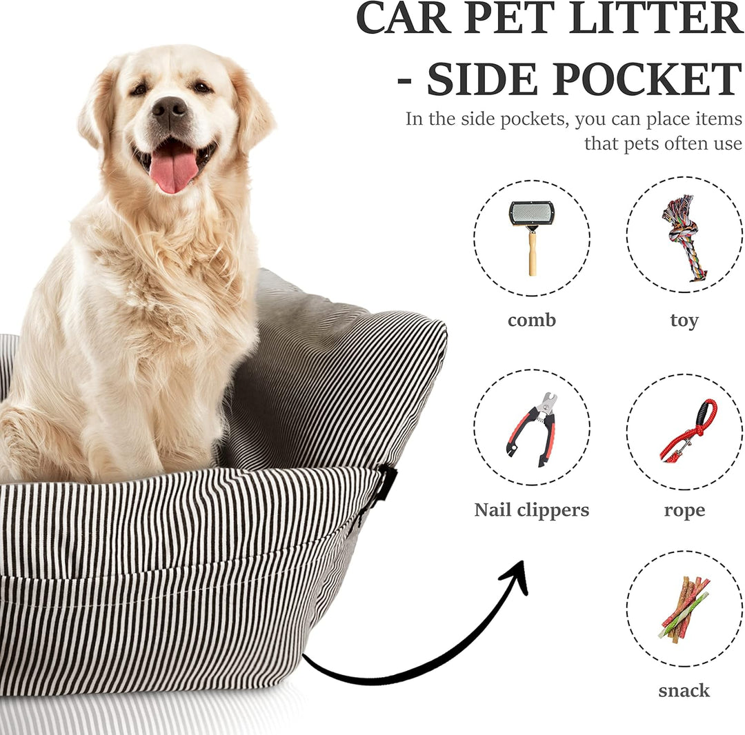 Hunde Autositz Hundebox 76 x 52 x 40 cm, Hundeautositz Hundesitz Mittlere Hunde, Auto Hunde Autositz