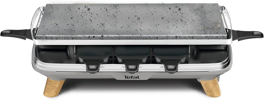 Tefal Pierrade Gourmet Raclette, Steinrake, 2-in-1, für den Innenbereich, 1350 W, Naturstein, 8 Maxi
