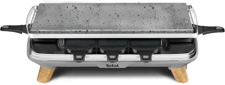 Tefal Pierrade Gourmet Raclette, Steinrake, 2-in-1, für den Innenbereich, 1350 W, Naturstein, 8 Maxi