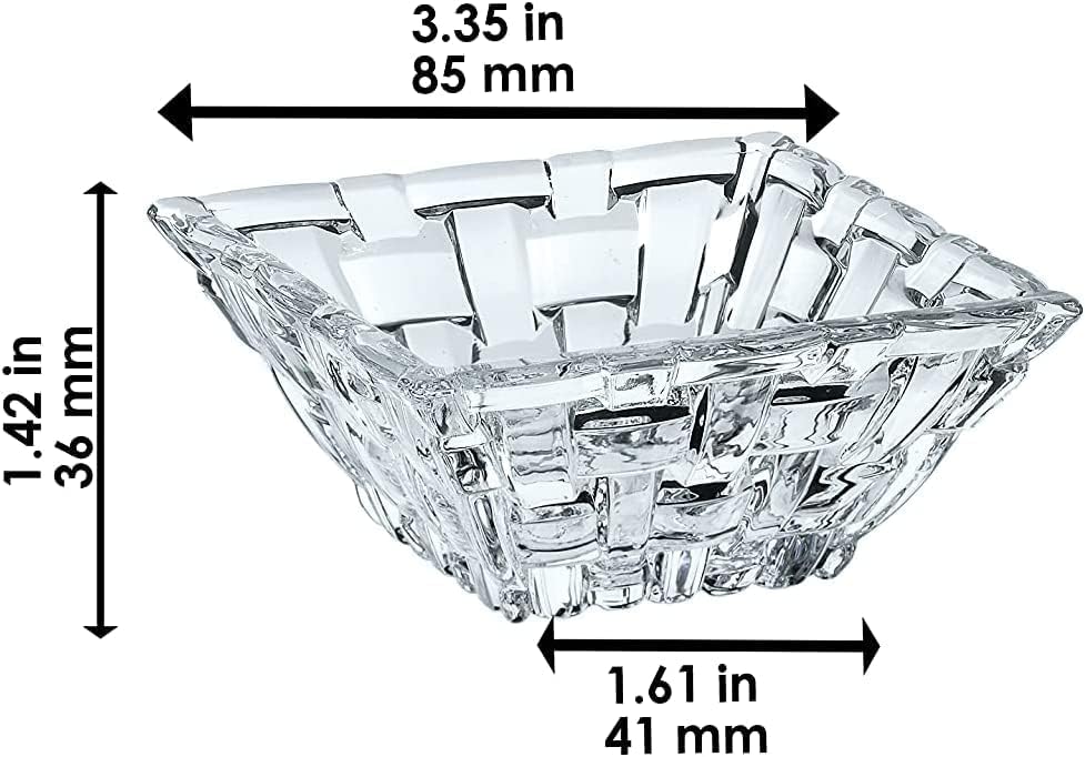 Nachtmann Dipschalen Set Ø 8,5 cm, 4 Stück, Bossa Nova, 97631, kleine Schalen aus Kristallglas, Snac