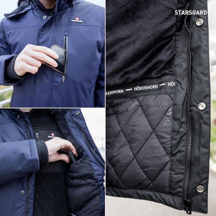 Höhenhorn Starsgard Herren Winter Jacke Wasserdicht Atmungsaktive Funktionsjacke M Dunkelblau, M Dun