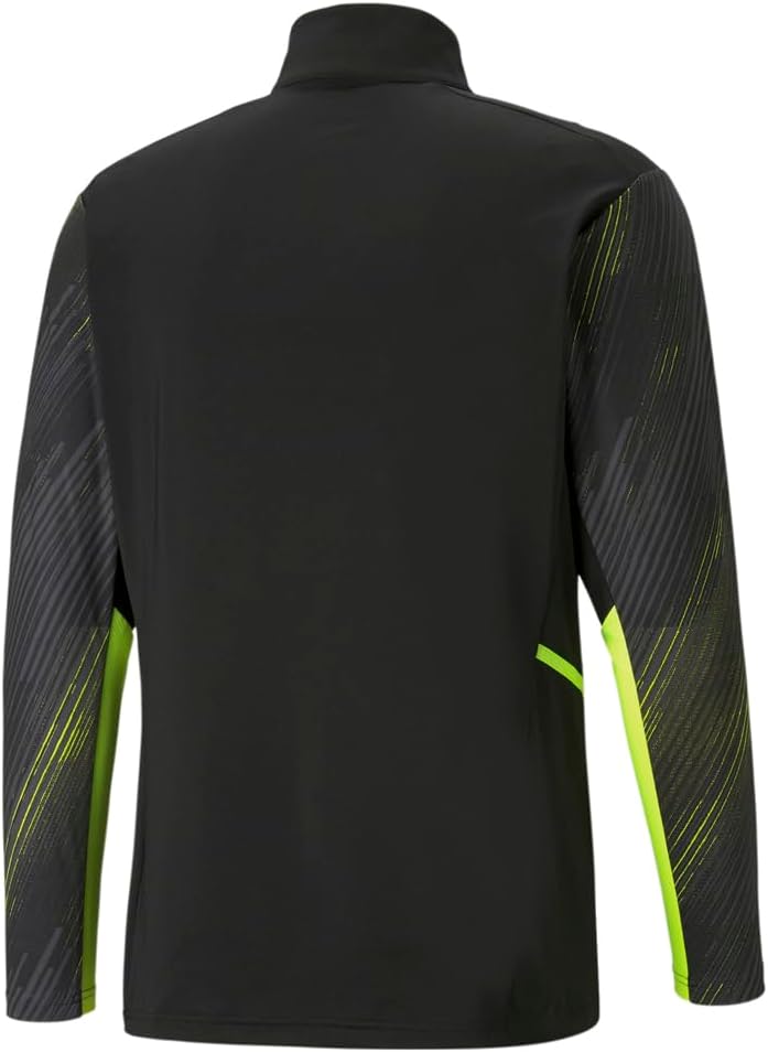 Puma - individualCUP Training 1/4 Zip Top, Puma Black-Yellow Alert, EG Adult X-Large (AXL)