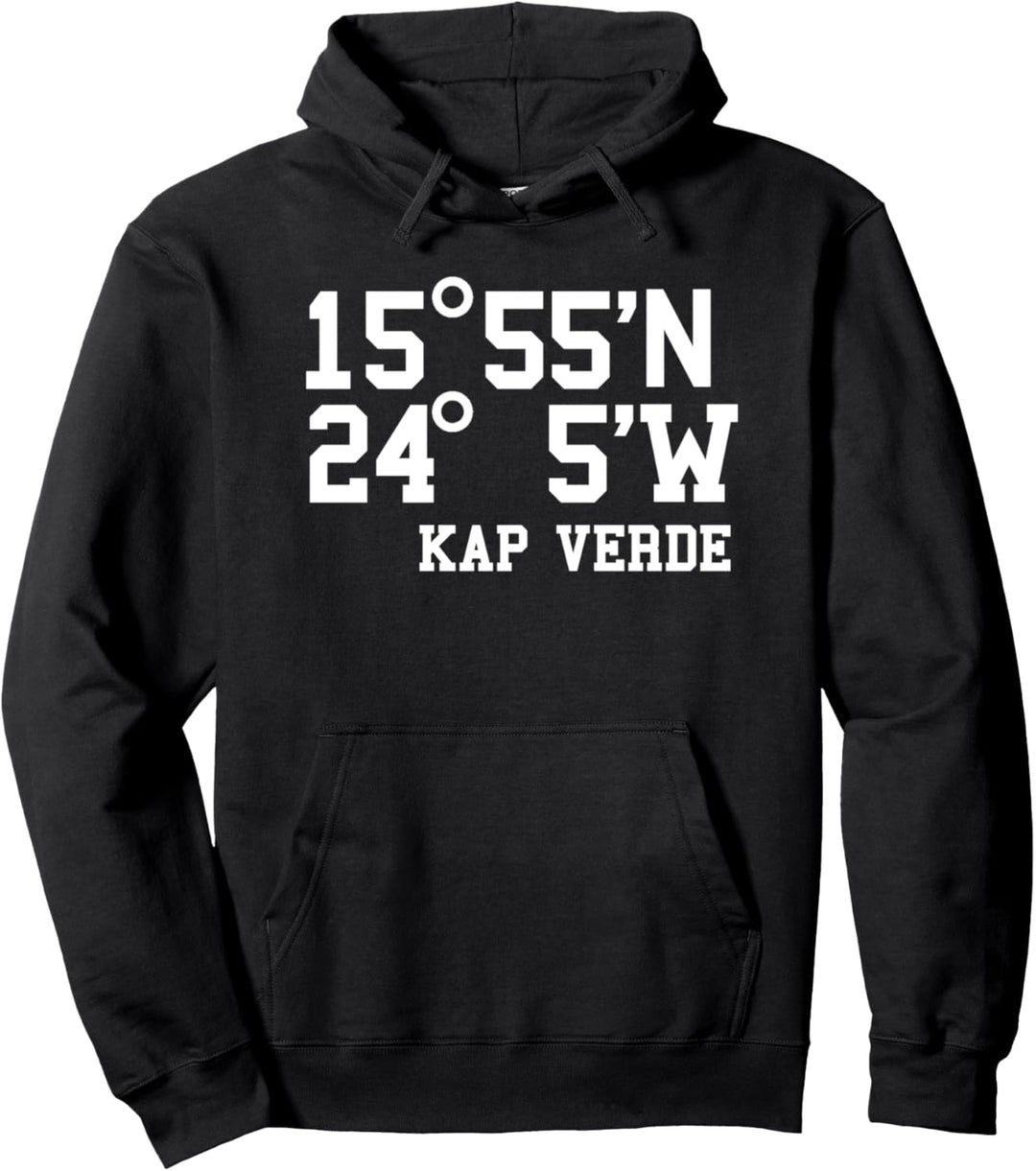 Kap Verde Koordinaten Kapverdische Inseln Cabo Verde Urlaub Pullover Hoodie