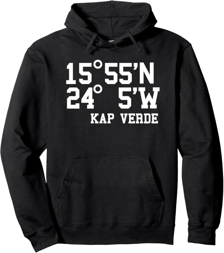 Kap Verde Koordinaten Kapverdische Inseln Cabo Verde Urlaub Pullover Hoodie