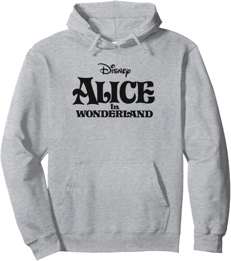 Disney Alice in Wonderland Alice Logo Black Pullover Hoodie