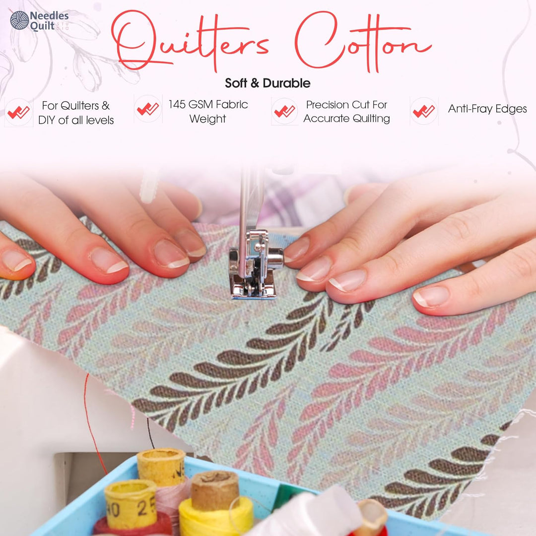 Needles Quilt Studio – 6,3 cm vorgeschnittene 40 Stoffstreifen (Blushing Bouquet) | Baumwollstreifen