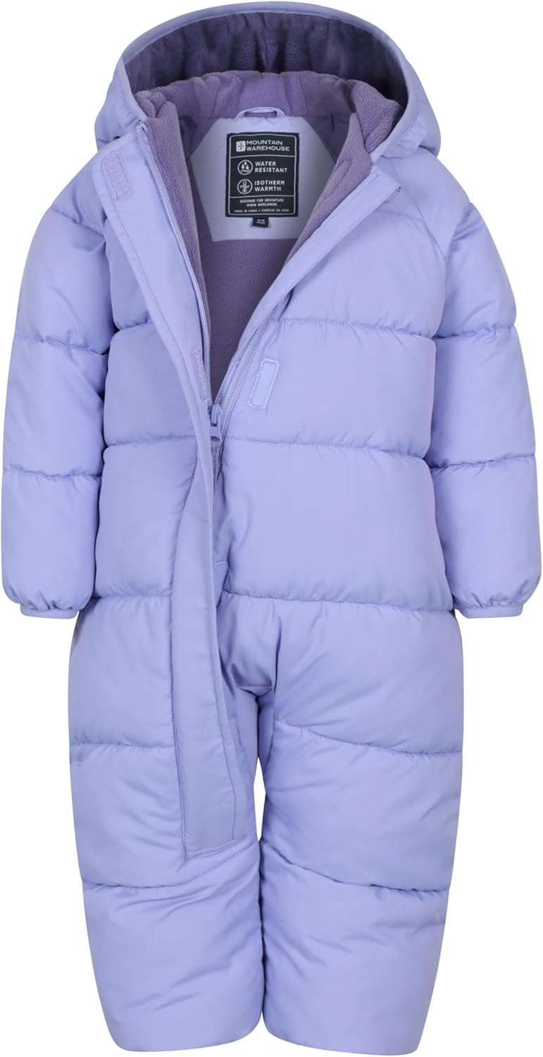 Mountain Warehouse Frosty Kinder Winter Anzug Gefüttert Schneeanzug 6-12 Monate Flieder, 6-12 Monate