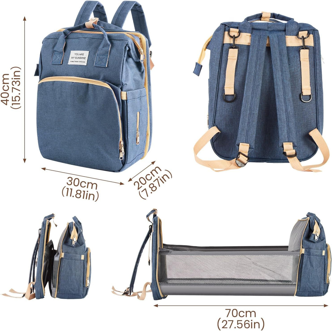 Multifunktionaler Wickelrucksack Baby – Wasserdichte Wickeltasche Rucksack aus Oxford Stoff mit Isol