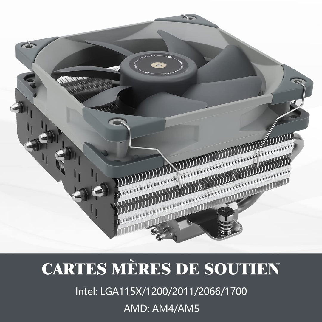 Thermalright SI-100 CPU Luftkühler, 6×6mm Heatpipes, TL-E12 PWM Quiet Fan CPU Kühler mit S-FDB V2.0
