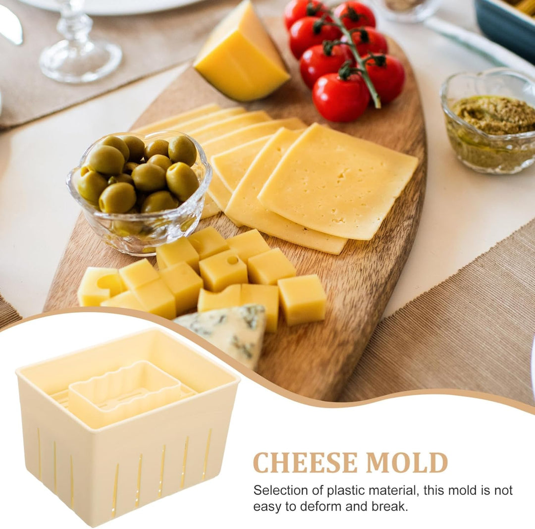 Ciieeo Hausgemachte Käseform und Tofu Presse aus Kunststoff 3 Stück mit Pressdeckel für Frische Käse