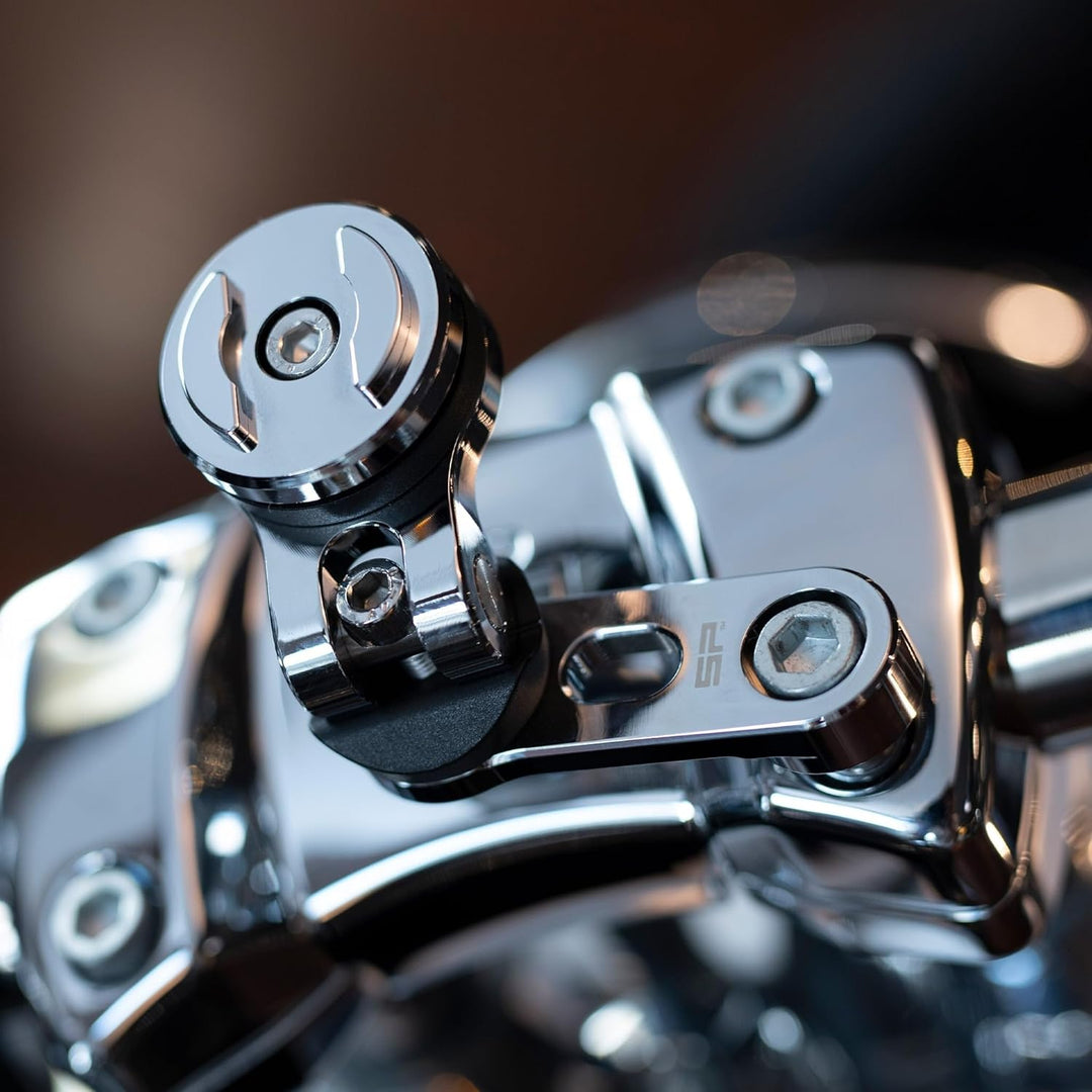 SP CONNECT Unisex-Adult 2253238 SP BARCLAMP Mount PRO Chrom-UNTERSTÜTZUNG FÜR DIE LENKERMONTAGE, Sch