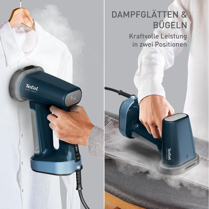 Tefal Pure Force 3-in-1 Dampfbürste, Keramik-Bügelsohle, 35 g/Min. Dampfleistung, 90 g/Min. Dampfsto