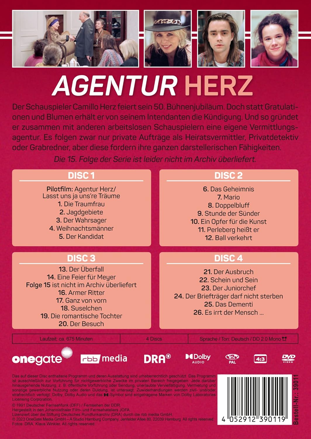 Agentur Herz - Die Serie (DDR TV-Archiv), DVD