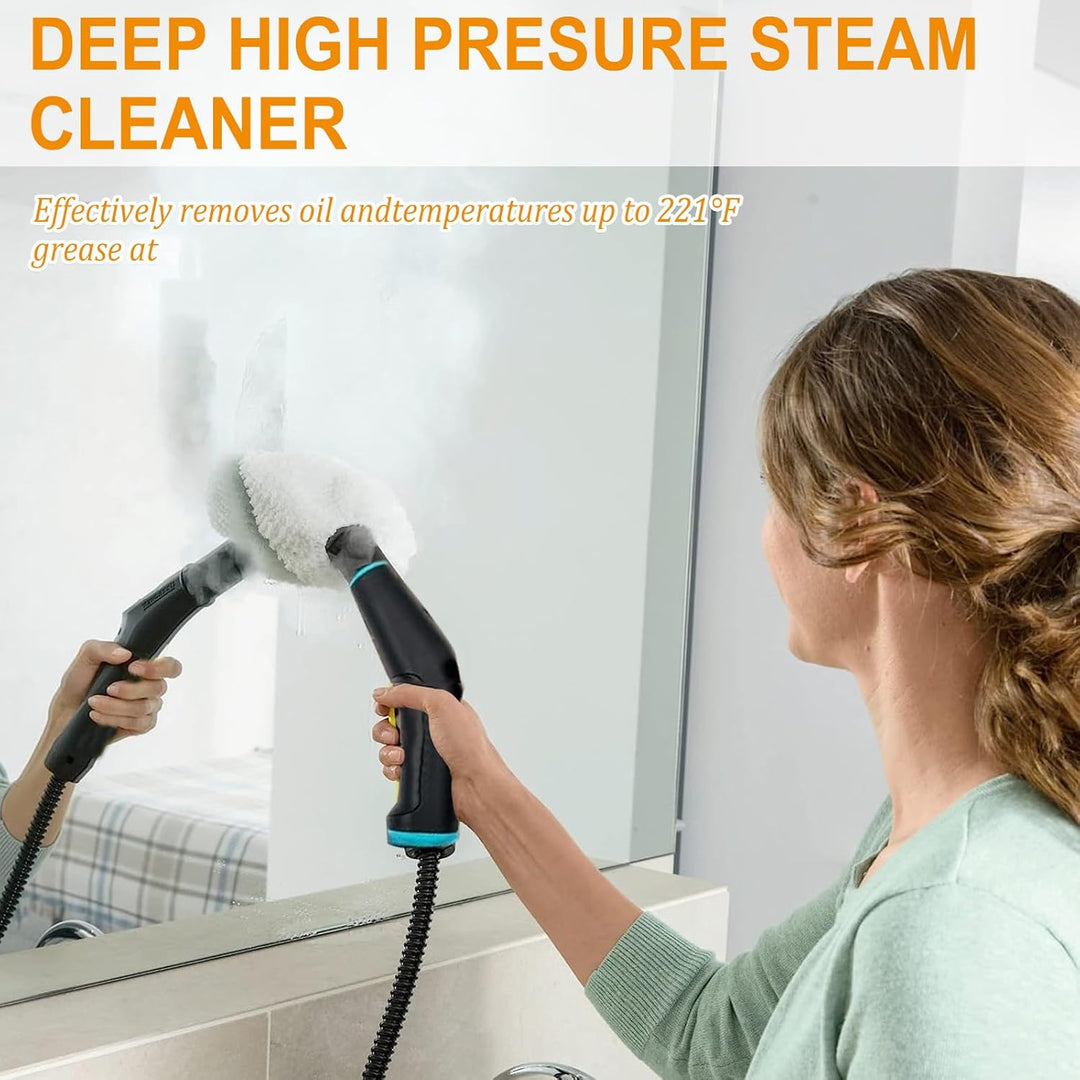 4Bar Tragbarer Dampfreiniger, 6-Gang Dampfreiniger Handgerät, Steam Cleaner mit 15 Zubehörteilen & 1