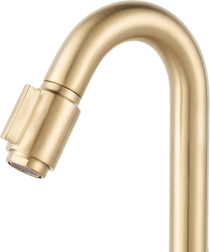 Essential 2.0 Kaltwasserhahn Gäste WC - 19 cm Hoher Waschtischarmatur - Messing - Mit Rosetten - Gol