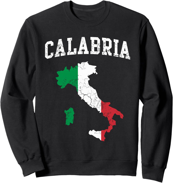 Italienische Flagge von Kalabrien, Italien, Vintage-Design, Used-Look Sweatshirt