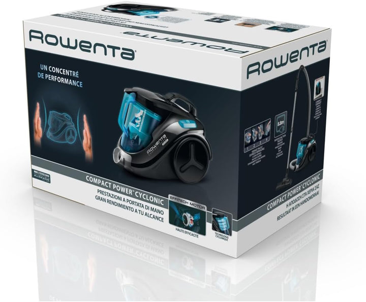 Rowenta RO3731 Compact Power Cyclonic | Beutelloser Staubsauger | Leise | 750 Watt | 1,5 Liter Fassu