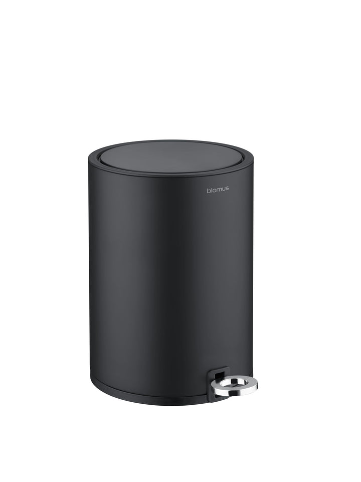 Blomus Kosmetikeimer -SINO- Mülleimer 3 Liter | Schwarz | 20L x 20B x 26H cm | Treteimer mit Absenka