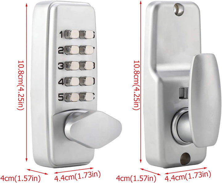 TVOGUE 28 Mechanisches digitales Code-Schloss, Schlüssellos, Eintrittstür, Zahlenhebel, Türen, Passw
