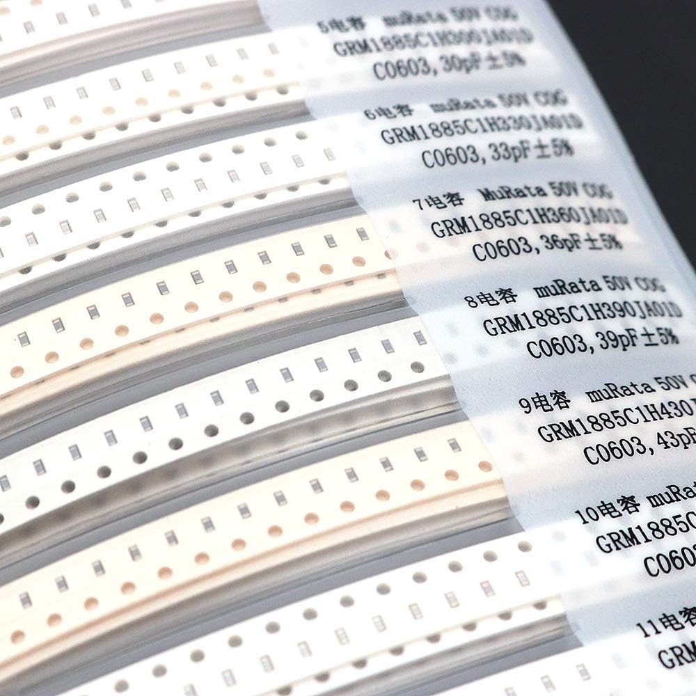 DollaTek Kondensator 0603 (0.5pF-2.2uF) 90 Wert x 50pcs = 4500pcs SMD SMT Kondensator kombiniert Bei