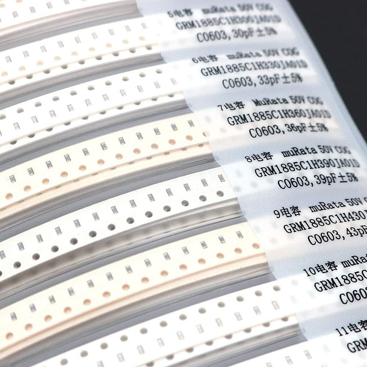 DollaTek Kondensator 0603 (0.5pF-2.2uF) 90 Wert x 50pcs = 4500pcs SMD SMT Kondensator kombiniert Bei