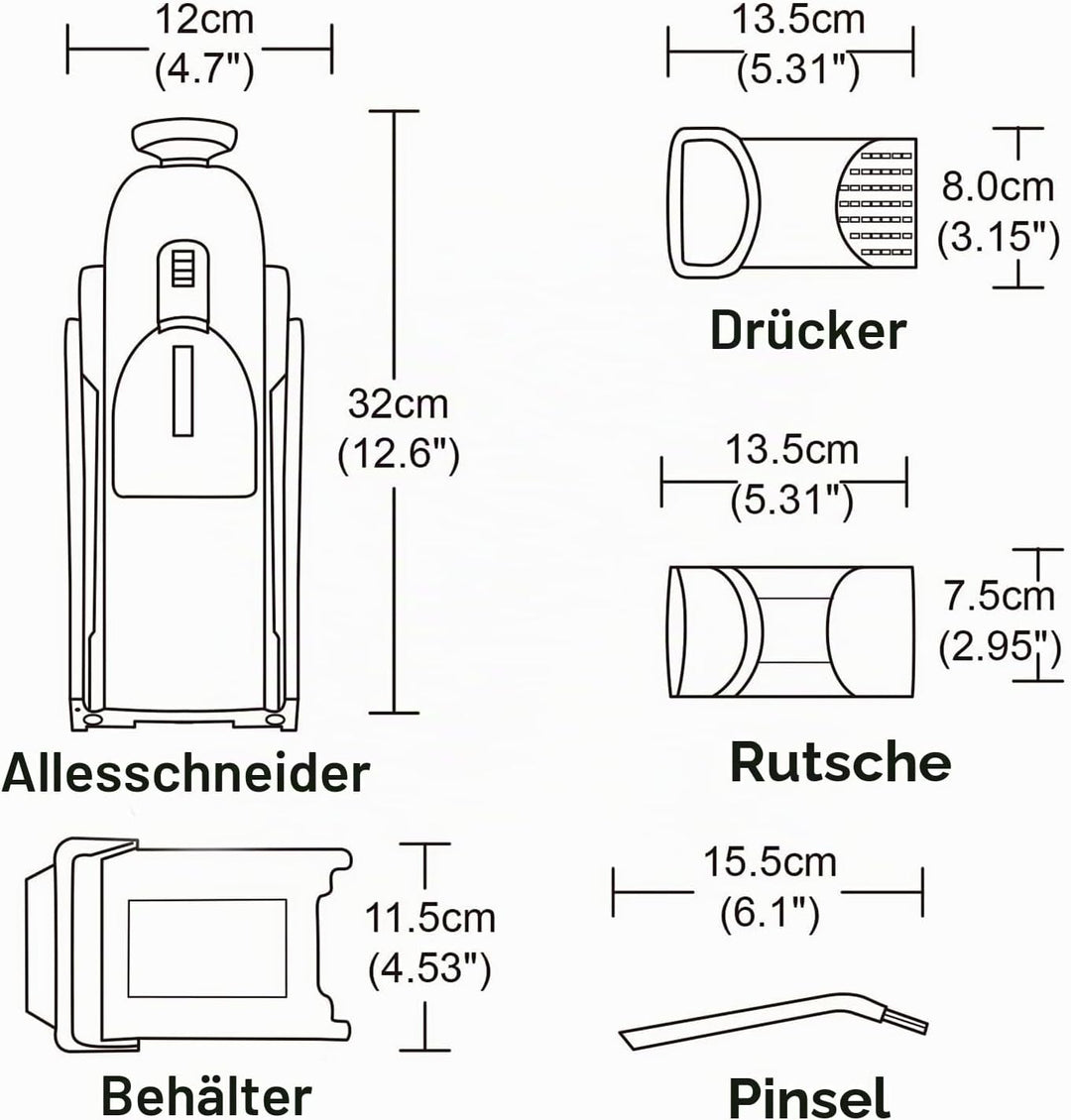 Safe Veggie Chopper Gemüseschneider, Pommes Frittierschneider, Zwiebelhacker, Gemüsehobel, multifunk