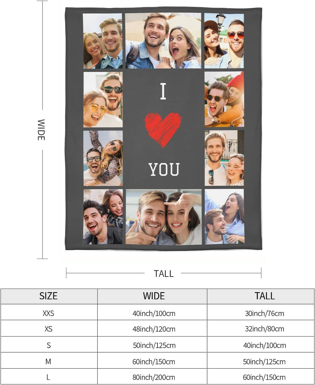 Easycosy personalisierte Decken für Paare Geschenke Benutzerdefinierte Bild werfen Decke Personalisi