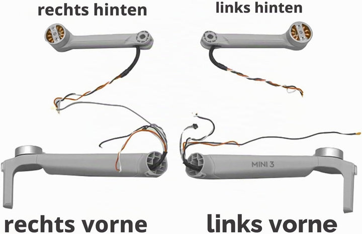 Armmotor Ersatz für DJI Mini 3 Drohne Quadcopter Arm Motor Montage Reparaturteile (hinten links) Lin