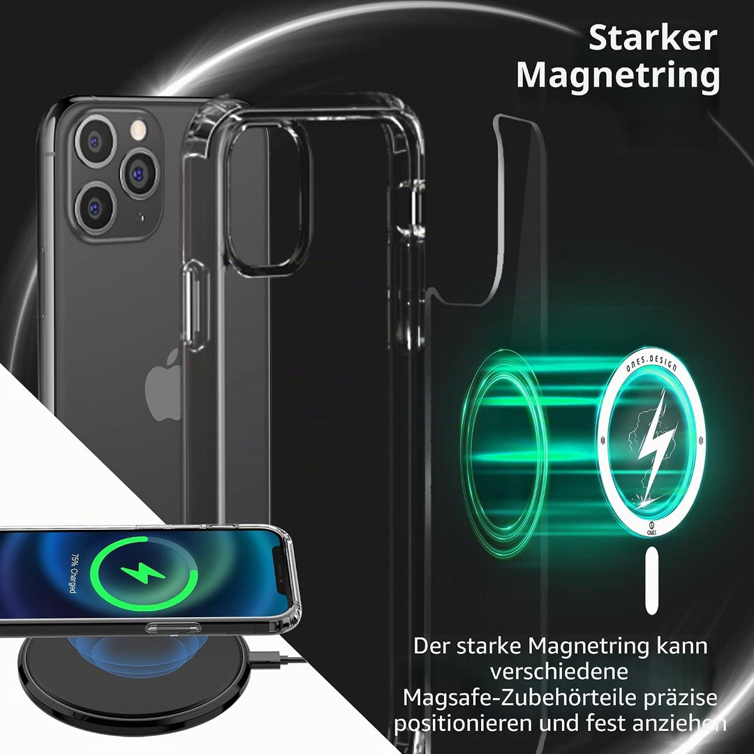 ONES Magnetisches HandyHülle für iPhone 11 Pro Max, Kompatibel mit MagSafe, Militärnorm Schutz Dünne