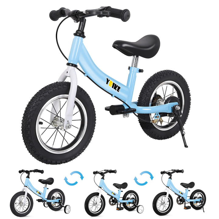 YBIKE 2 in 1 Laufrad, Kinderlaufrad und Kinderfahrrad Dual-Use-Funktion, geeignet für Kinder im Alte