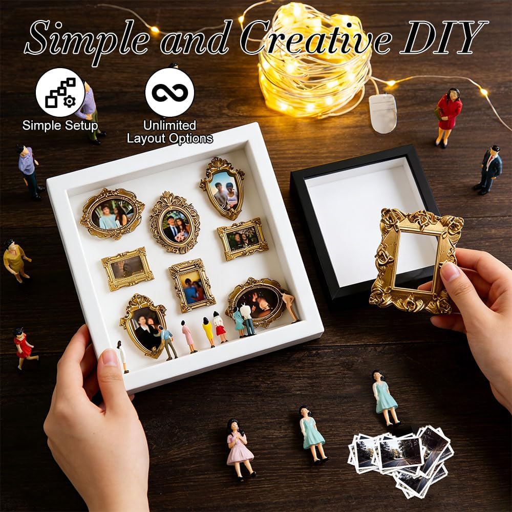 DIY Mini Museum Silhouette Box, Mini-Museum-Silhouetten-Box, Kreatives Bilderrahmen mit LED Licht fü