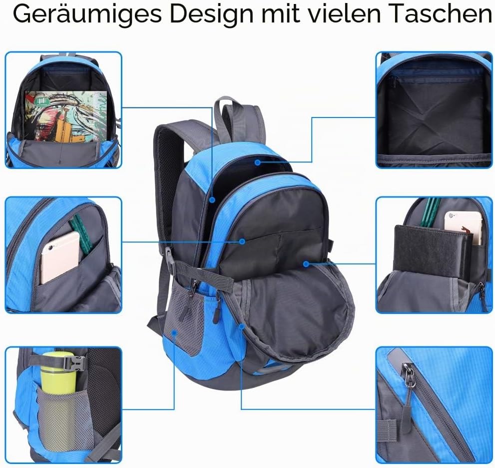 Bseash Kleine Grösse 20L leichte wasserdichte Rucksack, Outdoor Sport Travel Daypack für Radfahren W