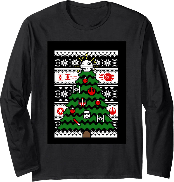 Star Wars Death Star Christmas Tree Ugly Sweater Langarmshirt