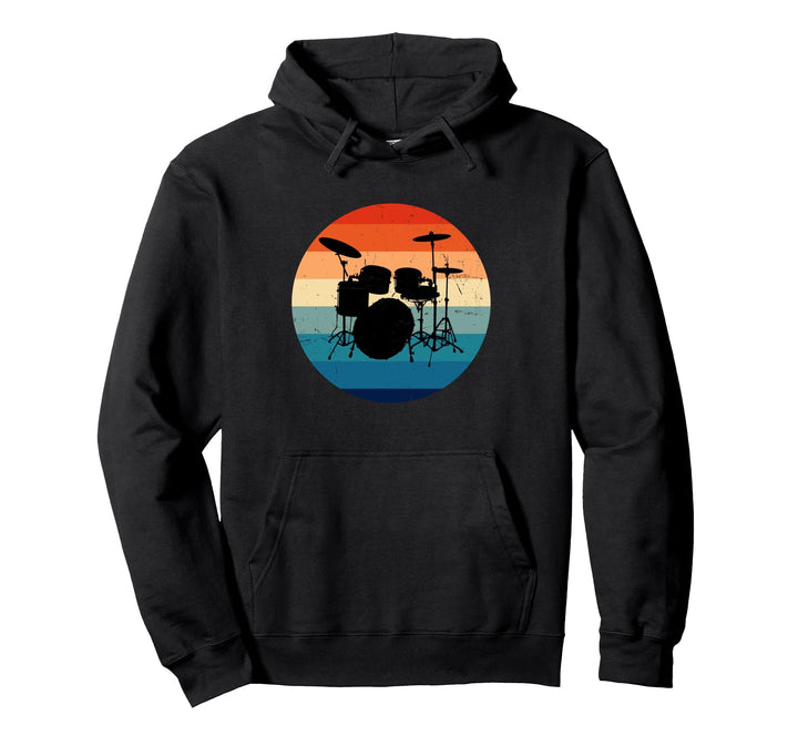 Schlagzeug Kinder Retro Mädchen Drummer Schlagzeuger Pullover Hoodie