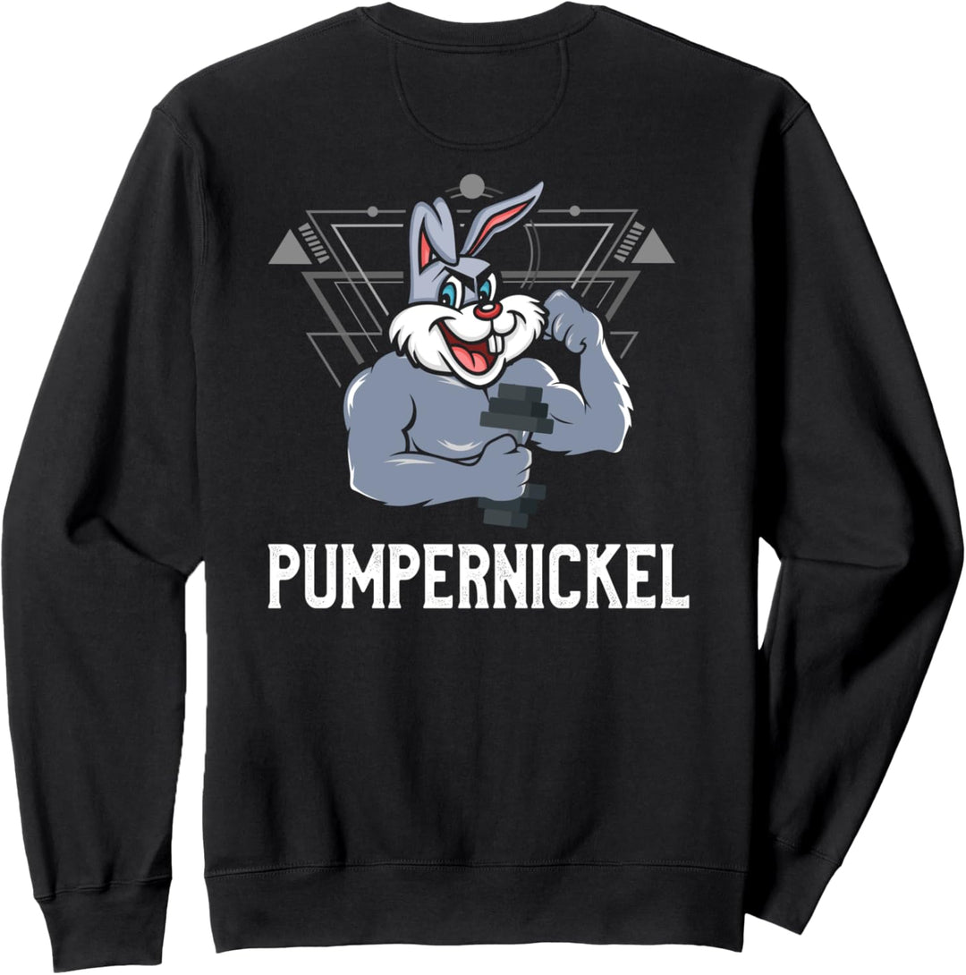 Backprint Pumpernickel Fitness Workout Training Sweatshirt