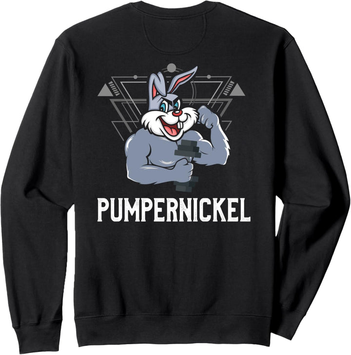 Backprint Pumpernickel Fitness Workout Training Sweatshirt