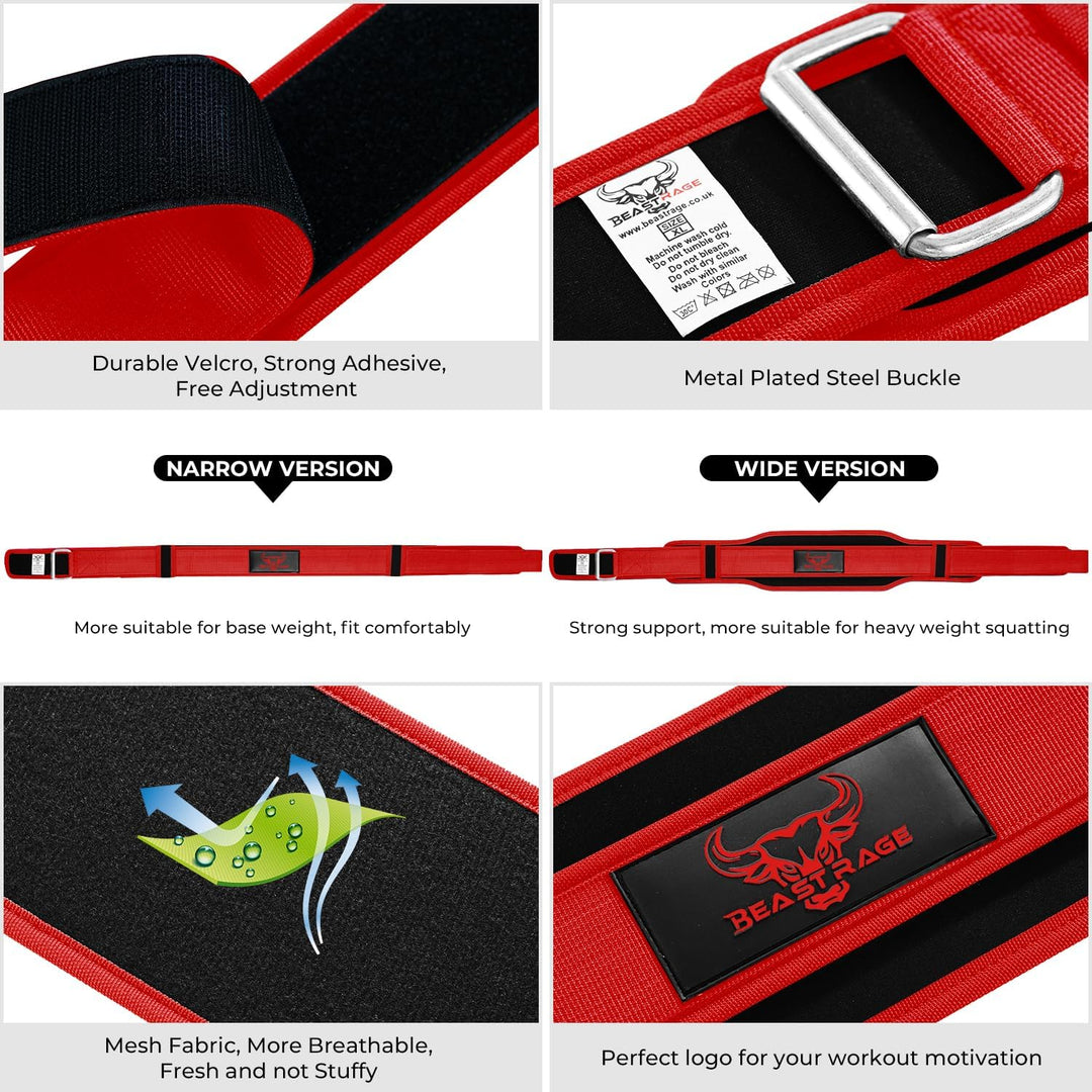 Gewichthebergürtel, Doppelkraft, gepolstert, 5,5 Neopren, für Rücken, Fitnessstudio, Bodybuilding, K
