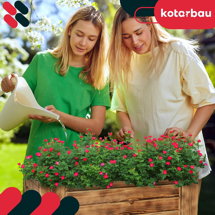 KOTARBAU® Blumenkasten - 60 x 60 x 30 cm - Pflanzkasten mit Vlies - Pflanzkübel gross aussen - Balko