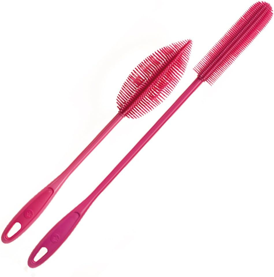 Kochblume - Spar-Set: Flaschenbürste + Flaschenbürste Slim (Pink)