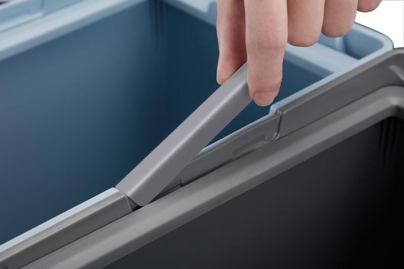 PROREGAL Moderner quadratischer Abfalleimer mit Touch-Bar-Deckel | 20 Liter, HxBxT 40x20,6x32,5cm |