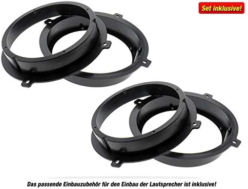 Mediadox Front/Heck 16,5cm/165mm Auto Lautsprecher/Boxen/Speaker Komplett-Set von Hifonics kompatibe