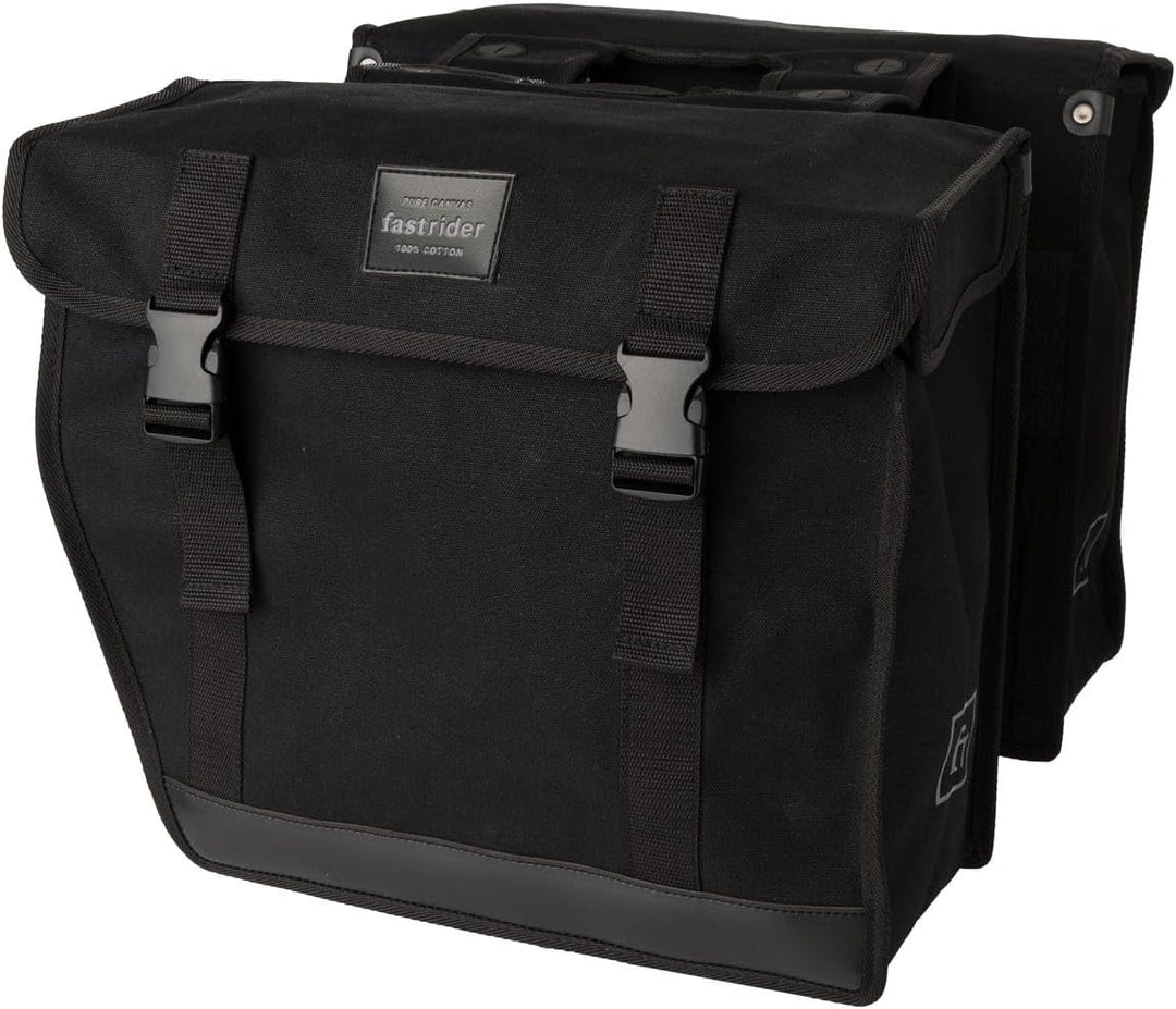 FastRider Canvas 93 Doppelte Fahrradtasche für Gepäckträger, 41L Seitentasche Fahrrad, 100% Kanevas
