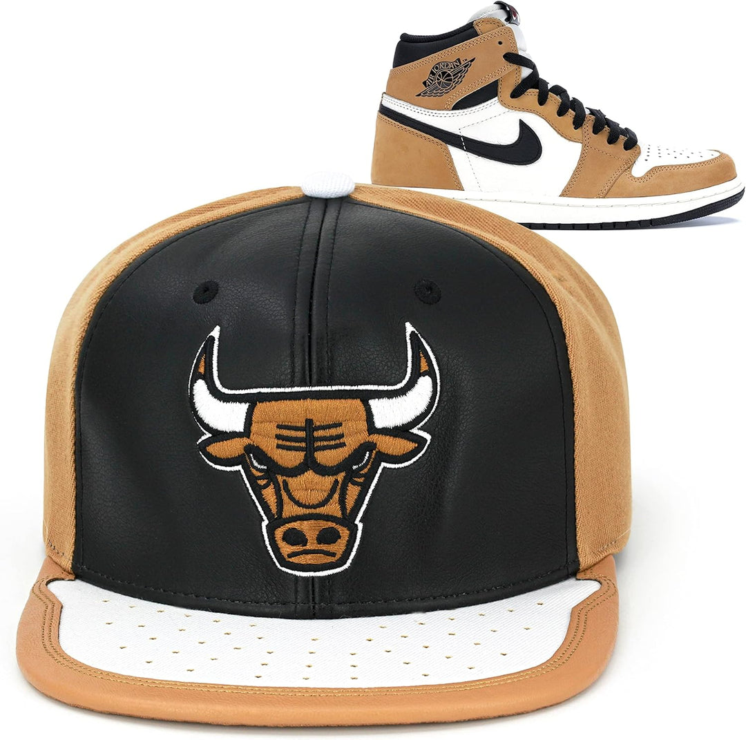 Mitchell & Ness Day One Snap Bulls Cap Basecap Baseballcap Flat Brim NBA Chicago Snapback Einheitsgr
