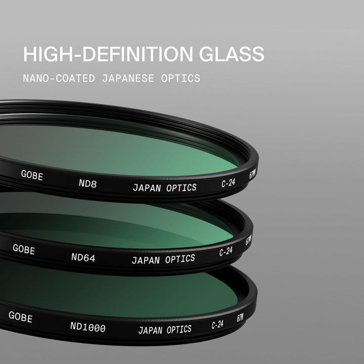 Gobe 67 mm Graufilter ND8, ND64, ND1000 - ND Filter Kit(2Peak) 67mm, 67mm