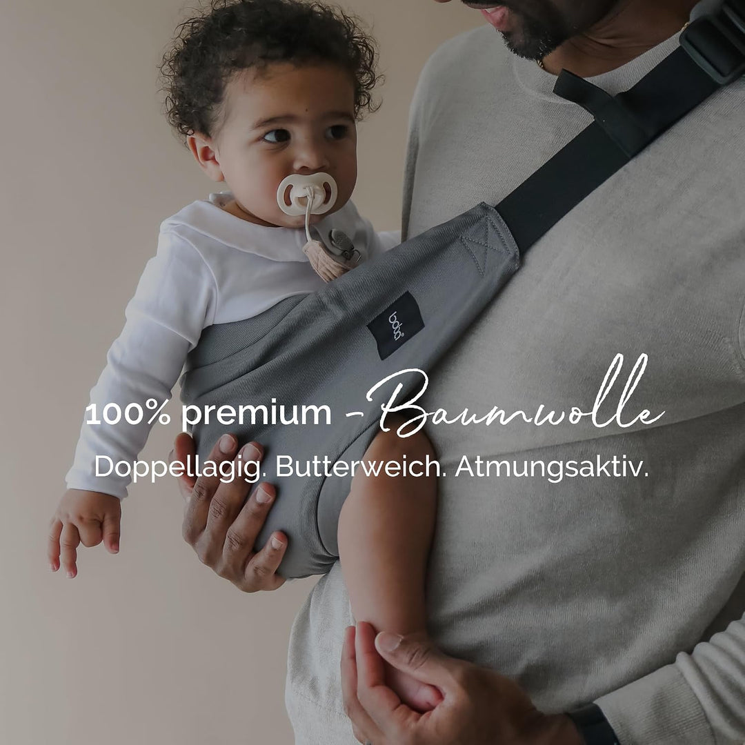 Boba Buddy Hüfttrage Baby bis Kleinkind - 100% Baumwoll Babytrage Seitlich, Kindertrage mit verstell