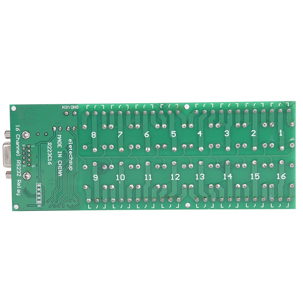 Jeanoko R223C16 16-Kanal-Relaiskarte DB9-Relaismodul Buchsenschnittstelle Serial Port Smart Module f